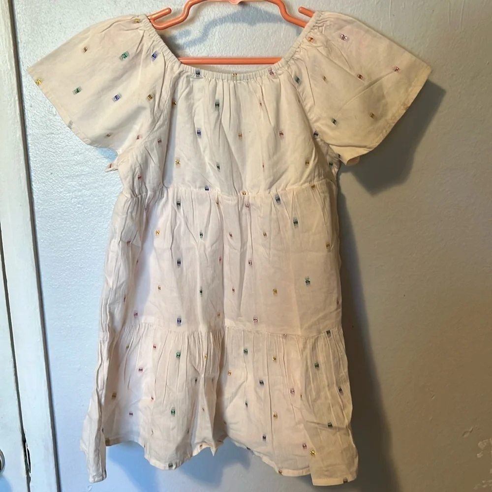 Toddler‎ Shiny Embroidered Tiered Dress